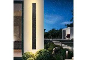 LED Buitenlamp Wandlamp Zwart 100cm IP65 - 41% Korting