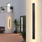 Luxe LED Wandlamp Zwart 100 cm - IP65 Waterdichte Buitenlamp