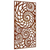 vidaXL Wanddecoratie tuin schelpenontwerp 105x55 cm cortenstaal