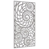 vidaXL Wanddecoratie tuin schelpenontwerp 105x55 cm cortenstaal