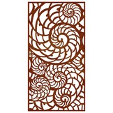 vidaXL Wanddecoratie tuin schelpenontwerp 105x55 cm cortenstaal