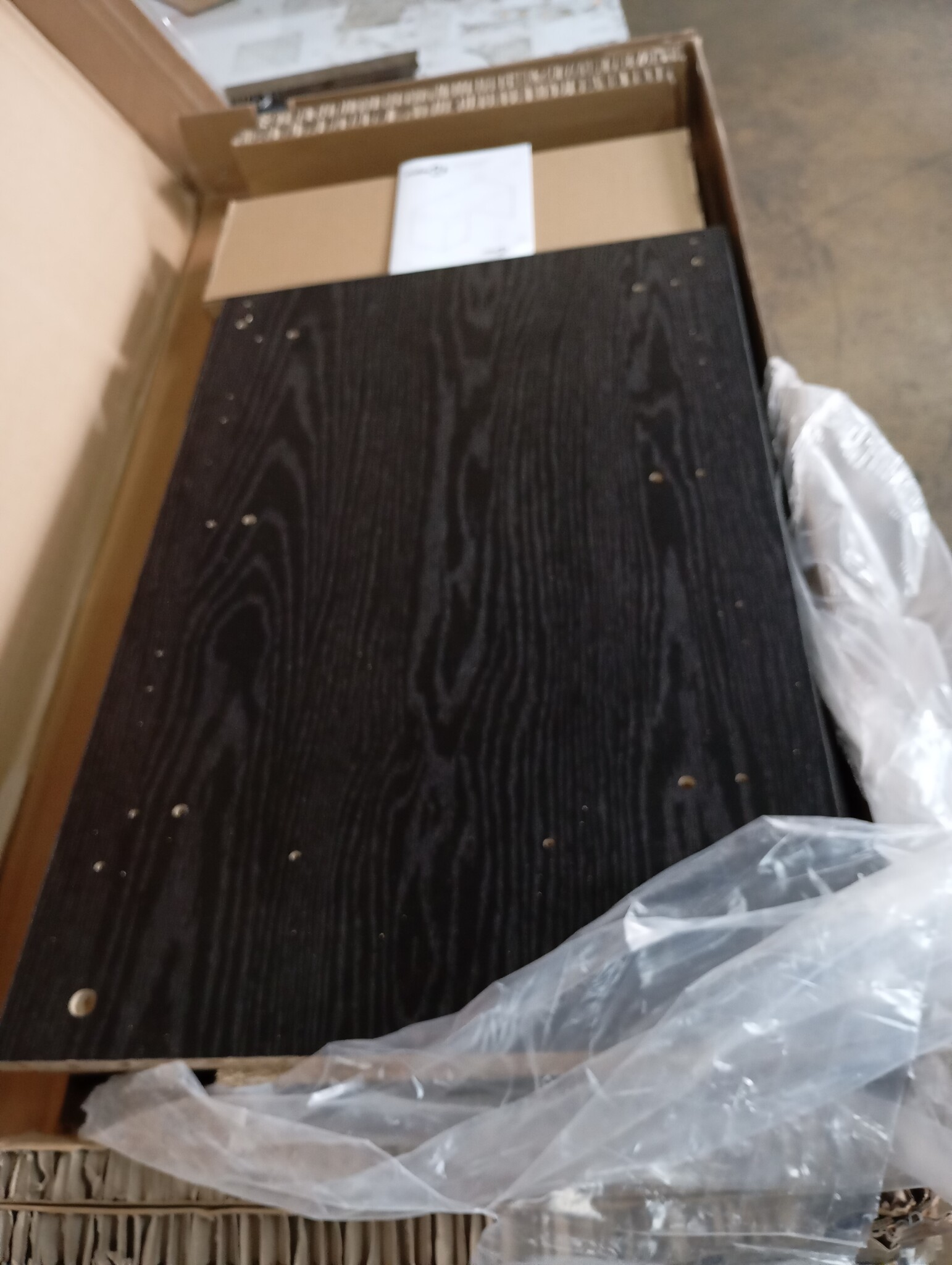 vidaXL Bureau met lade Zwart eiken 100 x 50 x 75 cm Bewerkt hout