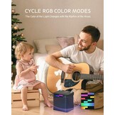 Karaoke machine voor volwassenen/kinderen karaoke set met 2 draadloze microfoons, 2023 opgewaardeerd draagbaar Bluetooth karaoke mic PA-luidspreker systeem met LED-licht, ondersteuning TF/USB/AUX, zangmachine voor feesten
