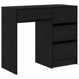 vidaXL Bureau met lade Zwart eiken 90 x 37,5 x 75 cm Bewerkt hout