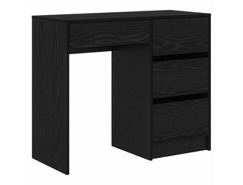 vidaXL Bureau met lade Zwart eiken 90 x 37,5 x 75 cm Bewerkt hout