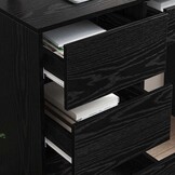 VidaXL Bureau Zwart Eiken met Lade & Plank - 34% Korting
