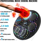 Music Boxing Machine met bokshandschoenen, kleurrijke led-smart-bluetooth-muziek-bokstrainer, elektronische boksmachine voor wandmontage met 9 snelheidsmodi en telmodus