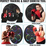 Music Boxing Machine met bokshandschoenen, kleurrijke led-smart-bluetooth-muziek-bokstrainer, elektronische boksmachine voor wandmontage met 9 snelheidsmodi en telmodus