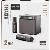 Karaoke machine voor volwassenen/kinderen karaoke set met 2 draadloze microfoons, 2023 opgewaardeerd draagbaar Bluetooth karaoke mic PA-luidspreker systeem met LED-licht, ondersteuning TF/USB/AUX, zangmachine voor feesten