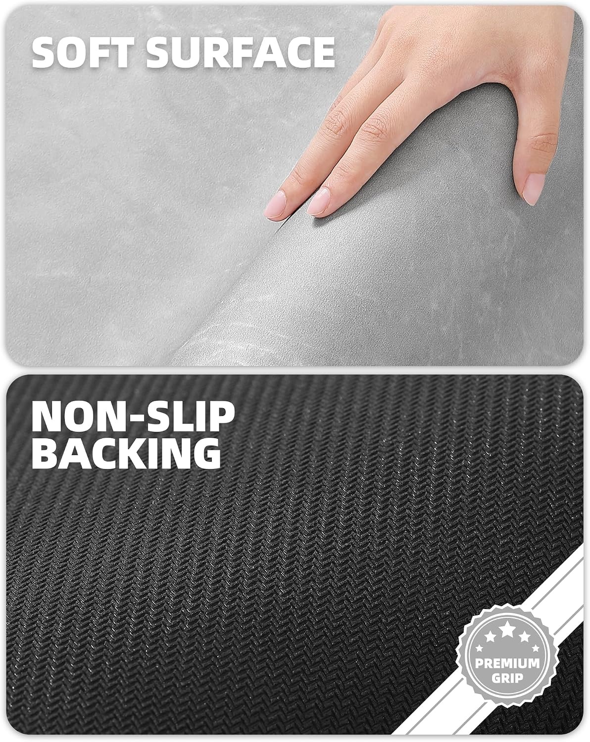 Antislip Badmat 43x110cm - Grijs/Wit Marmer - 58% Korting