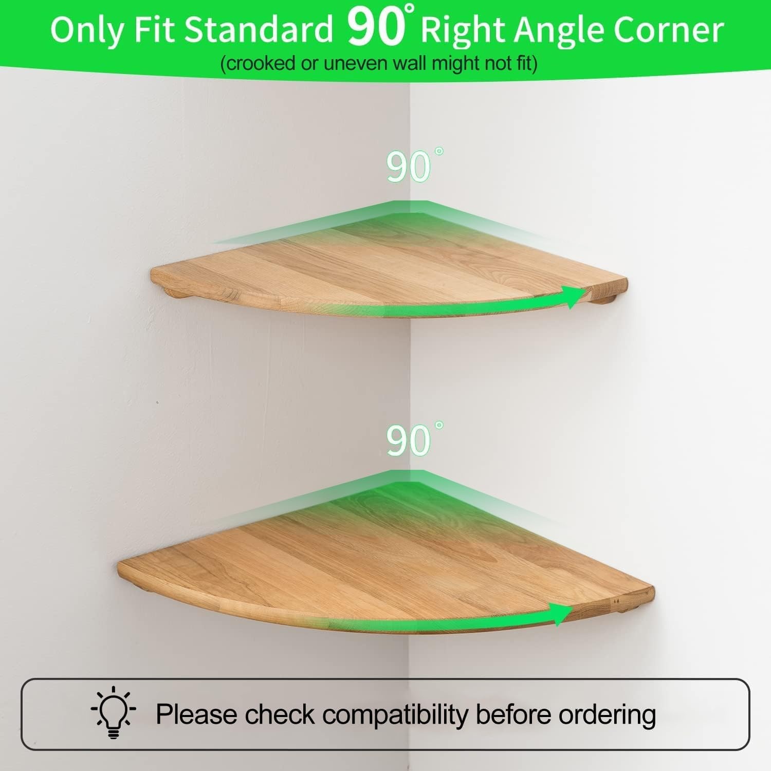 Massief Eiken Hoekplank 40,6cm - 61% Korting!