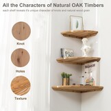 Massief Eiken Hoekplank 40,6cm - 61% Korting!