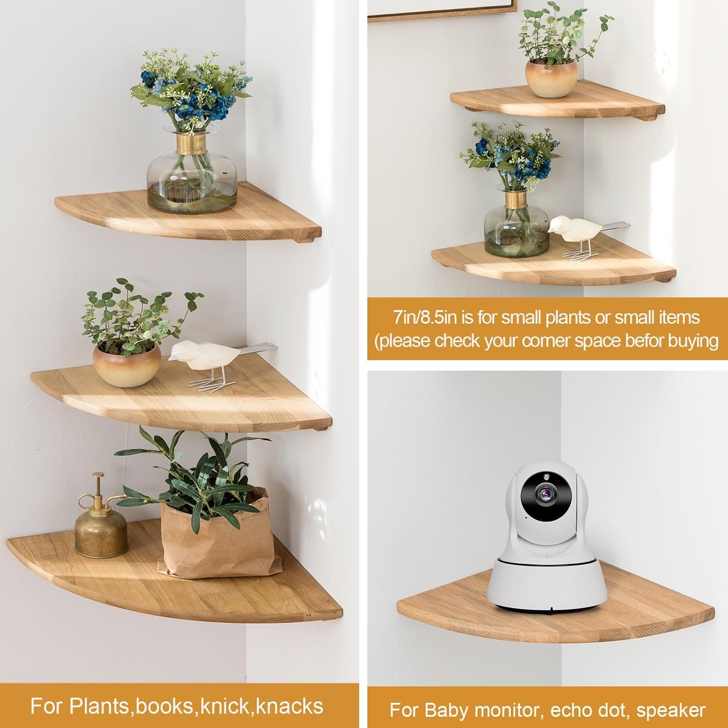 Massief Eiken Hoekplank 40,6cm - 61% Korting!