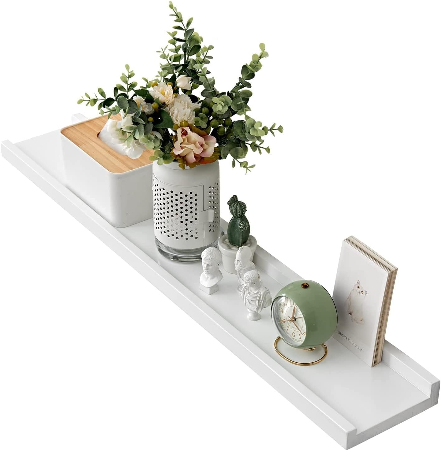 Wandplank Fotoplank Massief Eikenhout Wit 50cm - 73% Korting!