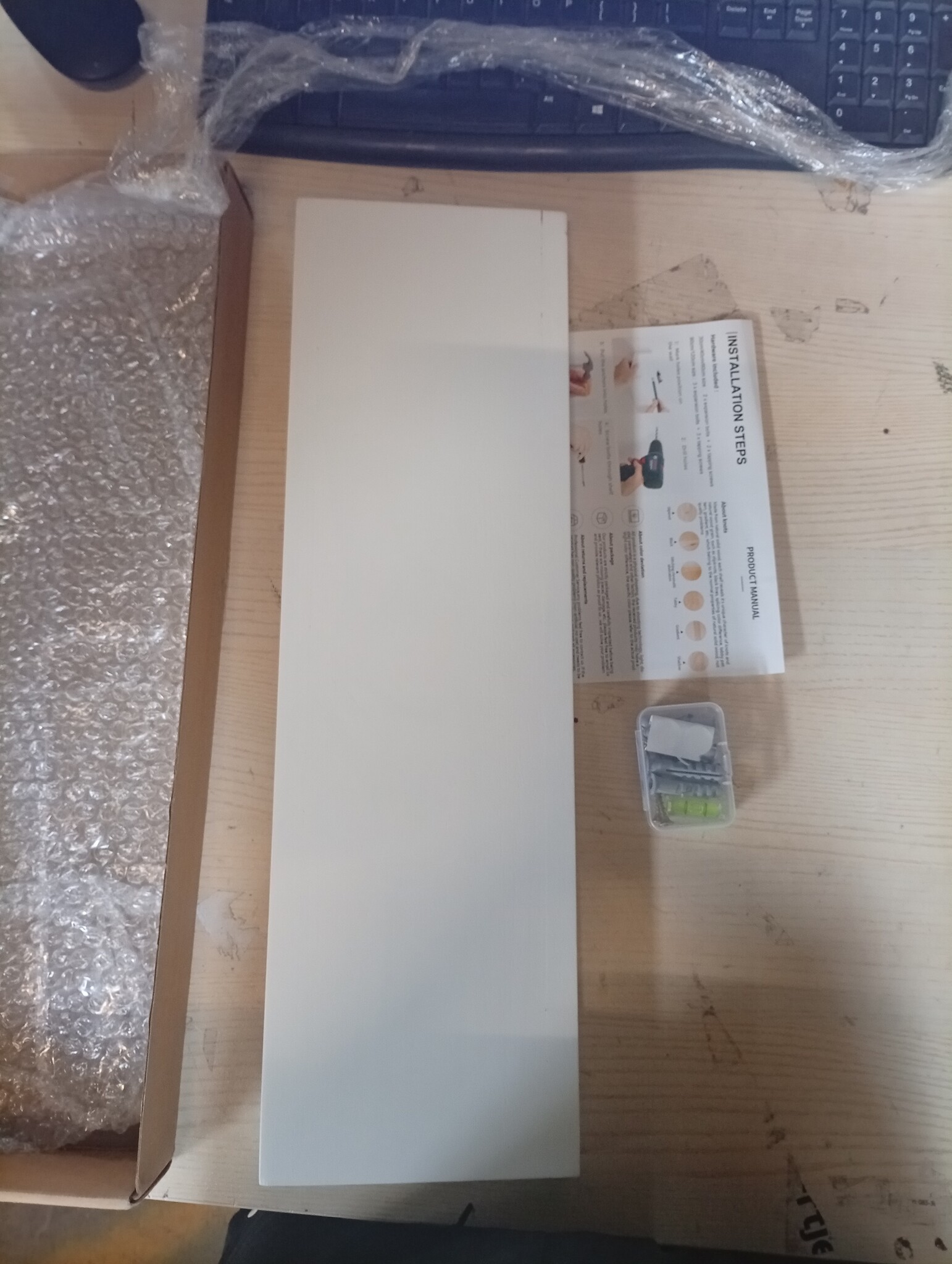 Wandplank Fotoplank Massief Eikenhout Wit 50cm - 73% Korting!