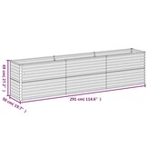 Verhoogde Cortenstaal Plantenbak - 291x50x69 cm - 35% Korting