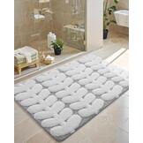 COLOR&GEOMETRY Premium badmat, absorberende en snel drogende antislip en machinewasbaar, zacht en comfortabel voor badkamer, toilet en bad, 61x110cm, grijs