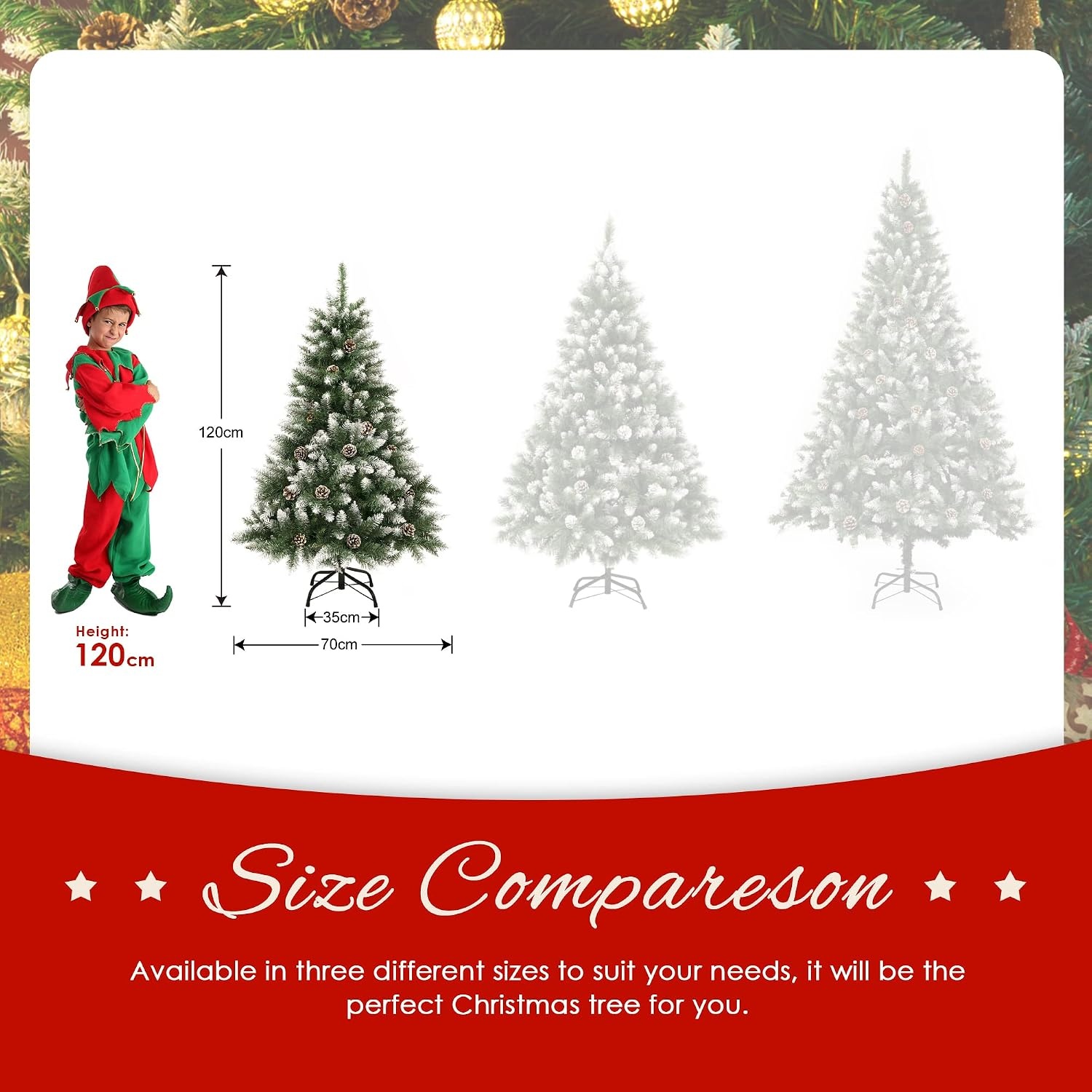 Kunstkerstboom 120cm Sneeuweffect (59% Korting)