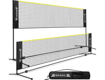BAGAIL Verstelbaar Sportnet 3m voor Badminton, Tennis en Volleybal