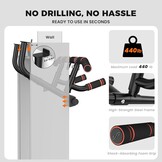 Sportneer Deurkozijn, optrekstang voor deuropening, kinopstang met inklapbare handgreep, kinopstang voor krachttraining voor bovenlichaam fitness tot 200 kg capaciteit