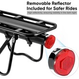 DazSpirit Fietsbagagedrager - Verstelbaar met Reflector - Zwart - 60 kg Draagvermogen