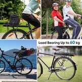 DazSpirit Fietsbagagedrager - Verstelbaar met Reflector - Zwart - 60 kg Draagvermogen