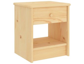vidaXL Nachtkastje 35x30x40 cm massief grenenhout naturel