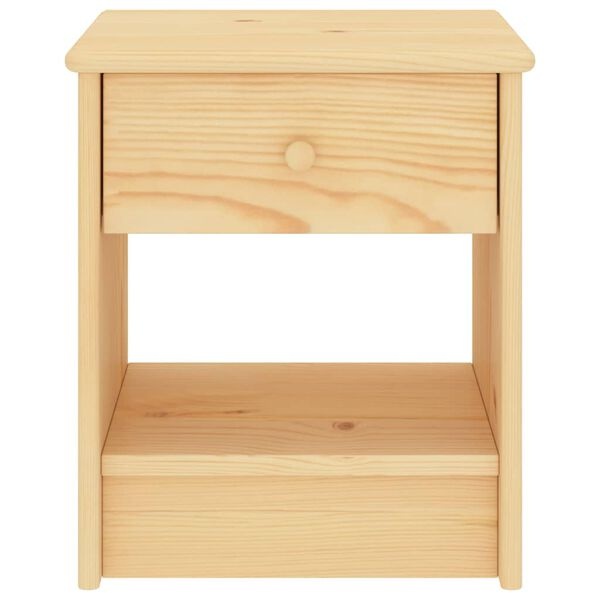 vidaXL Nachtkastje 35x30x40 cm massief grenenhout naturel