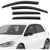 GEARMONSTER Winddeflector, compatibel met VW Golf 7 / VII 2014-2020, zelfklevend, autoraam, tape-on, regenbescherming, windscherm, 4 stuks, zwart