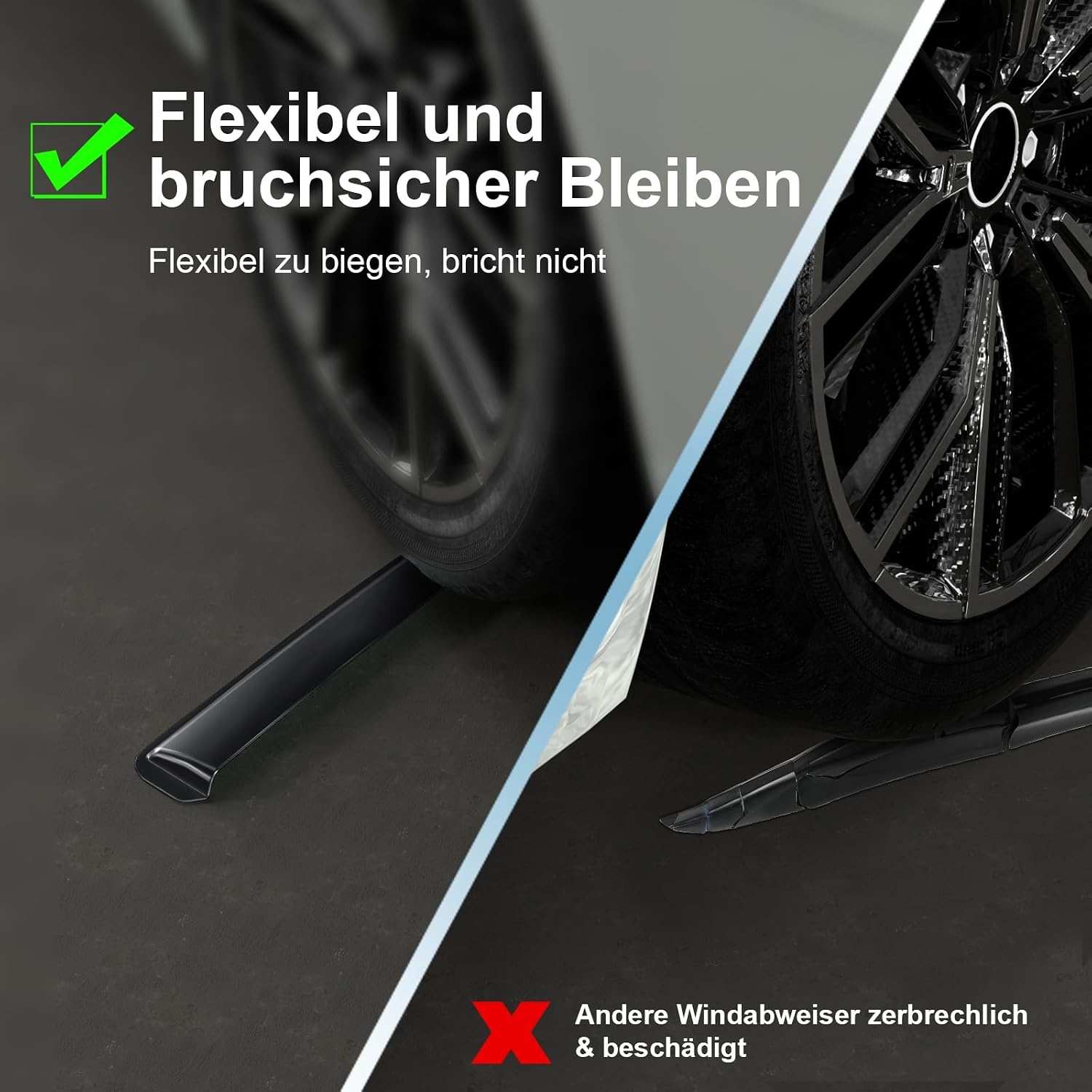 GEARMONSTER Winddeflector, compatibel met VW Golf 7 / VII 2014-2020, zelfklevend, autoraam, tape-on, regenbescherming, windscherm, 4 stuks, zwart