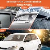 GEARMONSTER Winddeflector, compatibel met VW Golf 7 / VII 2014-2020, zelfklevend, autoraam, tape-on, regenbescherming, windscherm, 4 stuks, zwart