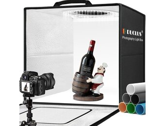 DUCLUS Fotostudio Box 50 x 50 x 50 cm met 216 LED lampen en 6 achtergronden