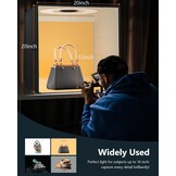 DUCLUS Fotostudio Box 50 x 50 x 50 cm met 216 LED lampen en 6 achtergronden