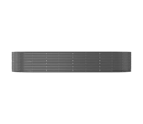 vidaXL Plantenbak 367x140x68 cm gegalvaniseerd staal antracietkleurig