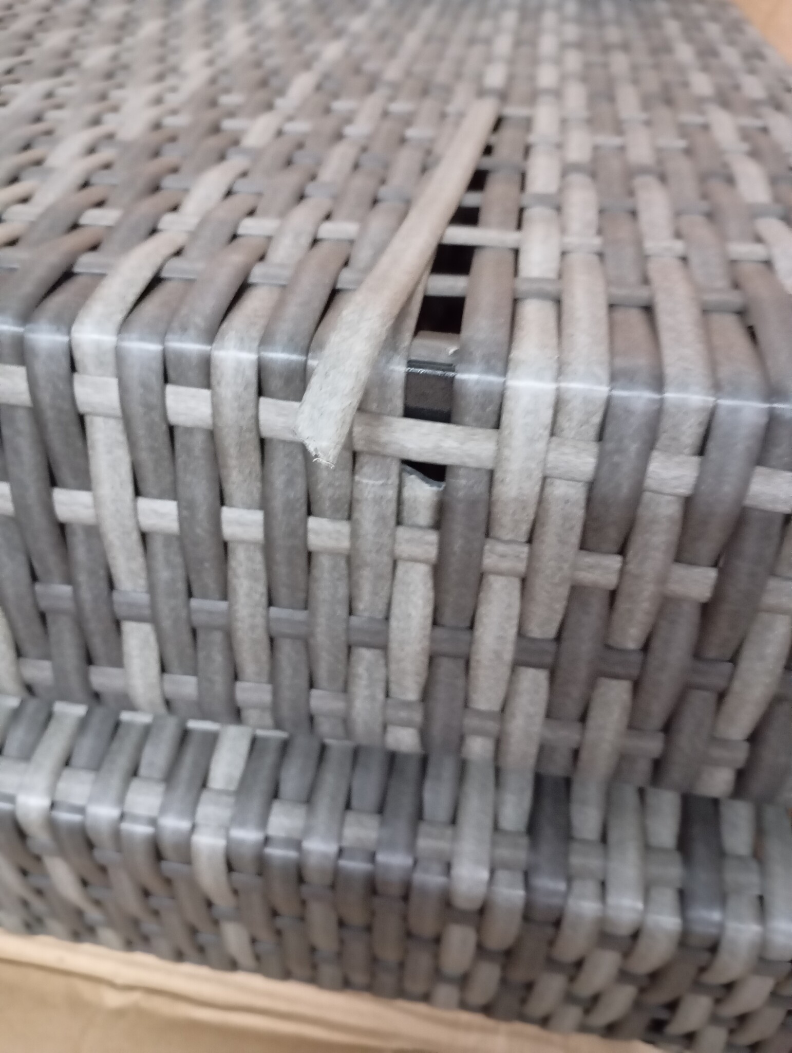 vidaXL Tuinbartafel acaciahouten blad 105x80x110 cm poly rattan grijs