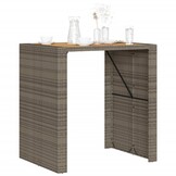 vidaXL Tuinbartafel acaciahouten blad 105x80x110 cm poly rattan grijs