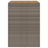 vidaXL Tuinbartafel acaciahouten blad 105x80x110 cm poly rattan grijs