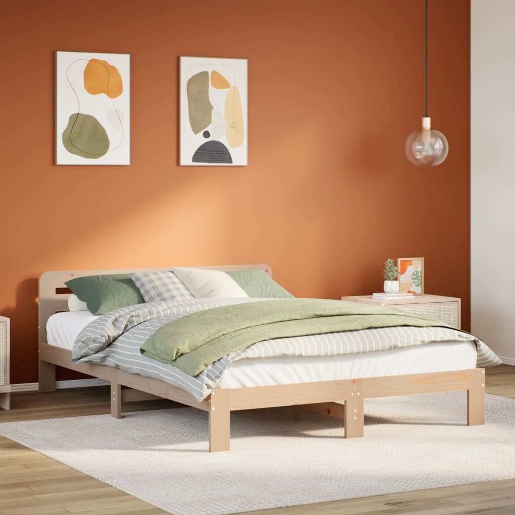 vidaXL Bedframe zonder matras massief grenenhout 160x200 cm