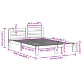 vidaXL Bedframe zonder matras massief grenenhout 160x200 cm