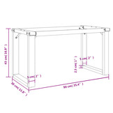 vidaXL Salontafelpoten O-frame 90x30x43 cm gietijzer