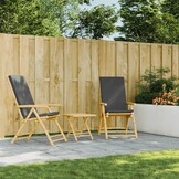 vidaXL Tuintafel inklapbaar 45x45x45 cm bamboe