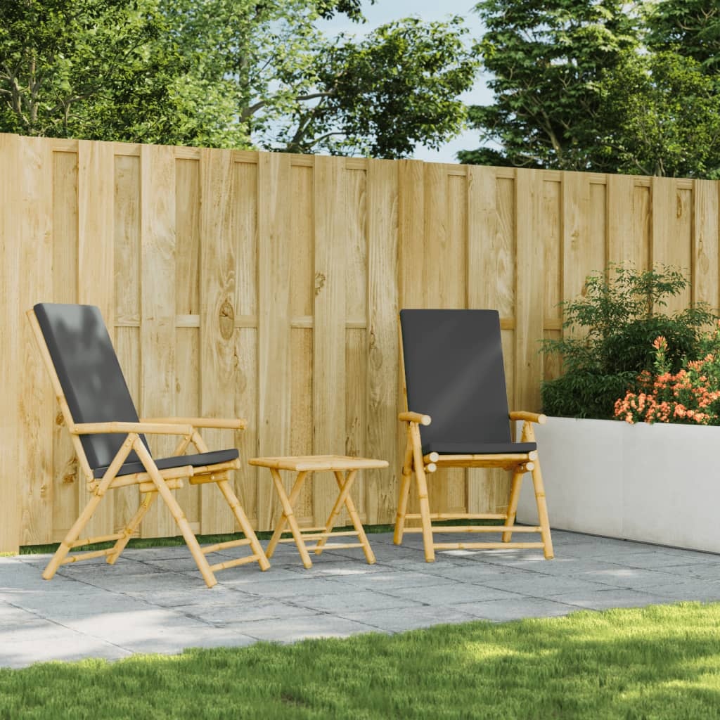 vidaXL Tuintafel inklapbaar 45x45x45 cm bamboe