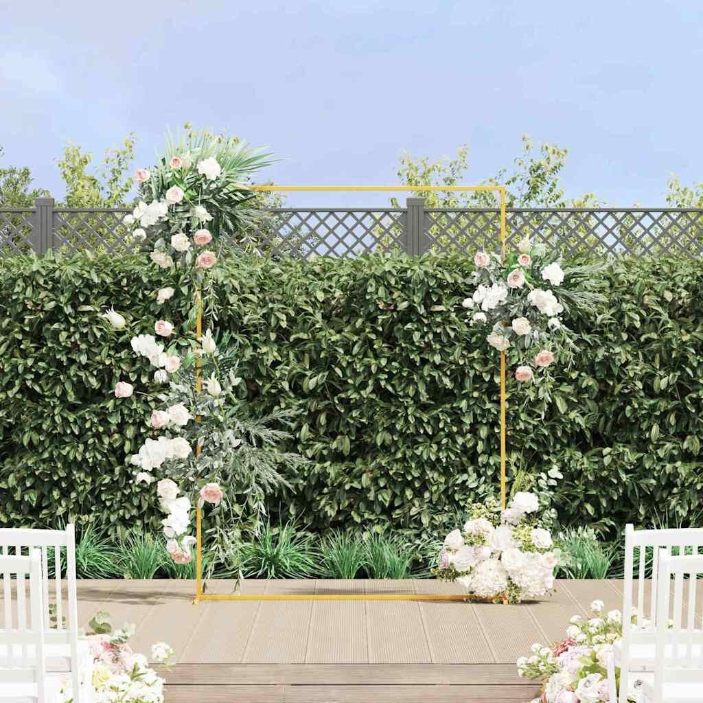 vidaXL Trouwrand Goud 150 x 49,5 x 200 cm Staal