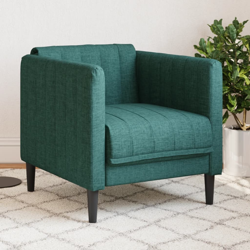 Donkergroene Stof Fauteuil - 61% Korting
