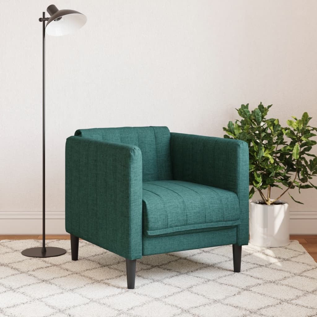 Donkergroene Stof Fauteuil - 61% Korting