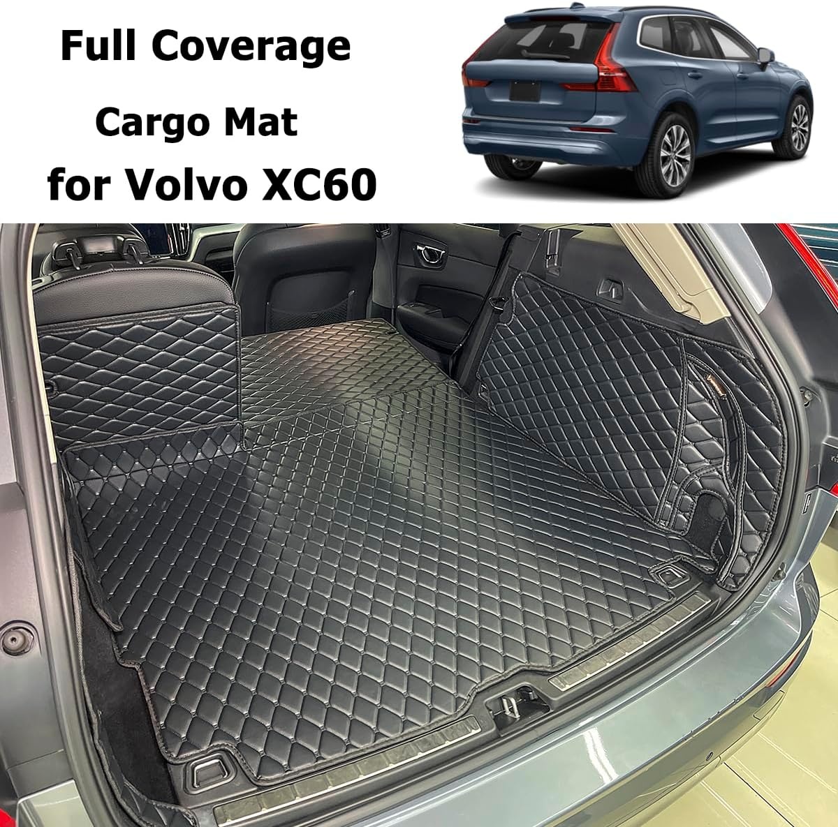 Kofferbakmat, compatibel met Volvo XC-60 (XC60) 2017-2025, kofferbakmat, kofferbakbeschermingsmat