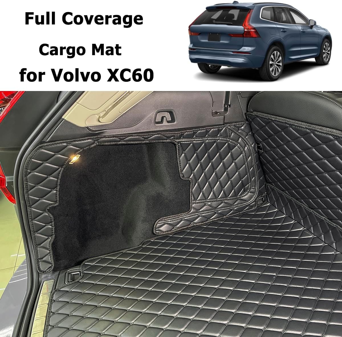 Kofferbakmat, compatibel met Volvo XC-60 (XC60) 2017-2025, kofferbakmat, kofferbakbeschermingsmat
