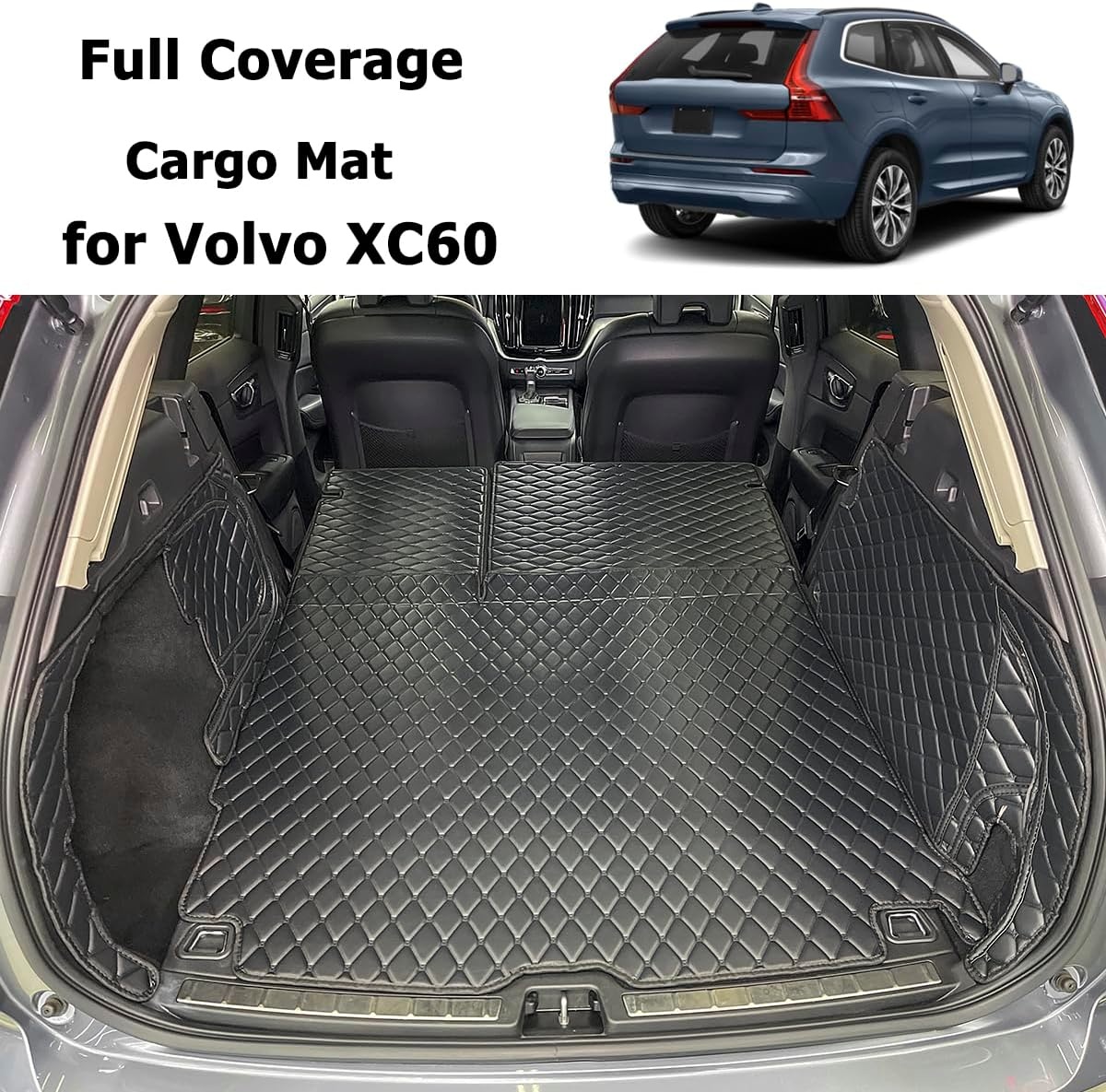 Kofferbakmat, compatibel met Volvo XC-60 (XC60) 2017-2025, kofferbakmat, kofferbakbeschermingsmat