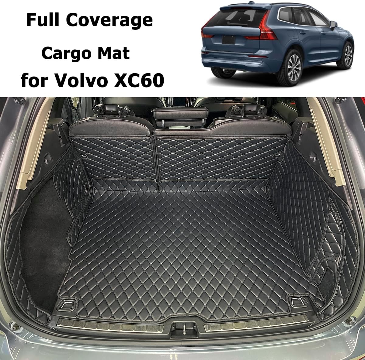 Kofferbakmat, compatibel met Volvo XC-60 (XC60) 2017-2025, kofferbakmat, kofferbakbeschermingsmat