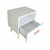 Nachtkastje wit - met 1 lade - 38x30x40 cm